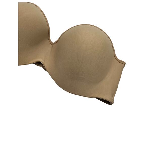 Maidenform Womens Sz 38C No Slip Full Coverage Strapless Bra Beige - Picture 2 of 4